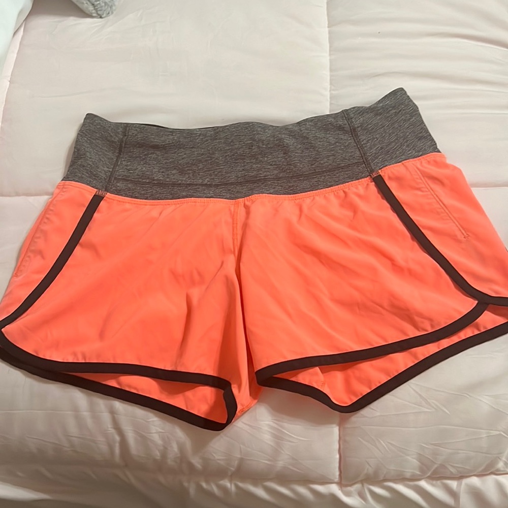 Size 4, Pinky orange lululemon shorts